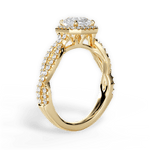 Latoya Asscher Cut Lab Grown Diamond 18Kt Yellow Gold Engagement Ring - View 2