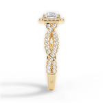 Latoya Asscher Cut Lab Grown Diamond 18Kt Yellow Gold Engagement Ring - View 3
