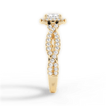 Latoya Cushion Cut Lab Grown Diamond 18Kt Yellow Gold Engagement Ring - View 2