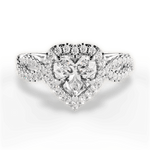 Latoya Heart Cut Lab Grown Diamond Platinum Engagement Ring