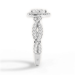 Latoya Heart Cut Lab Grown Diamond 18Kt White Gold Engagement Ring - View 4