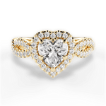 Latoya Heart Cut Lab Grown Diamond 18Kt Yellow Gold Engagement Ring