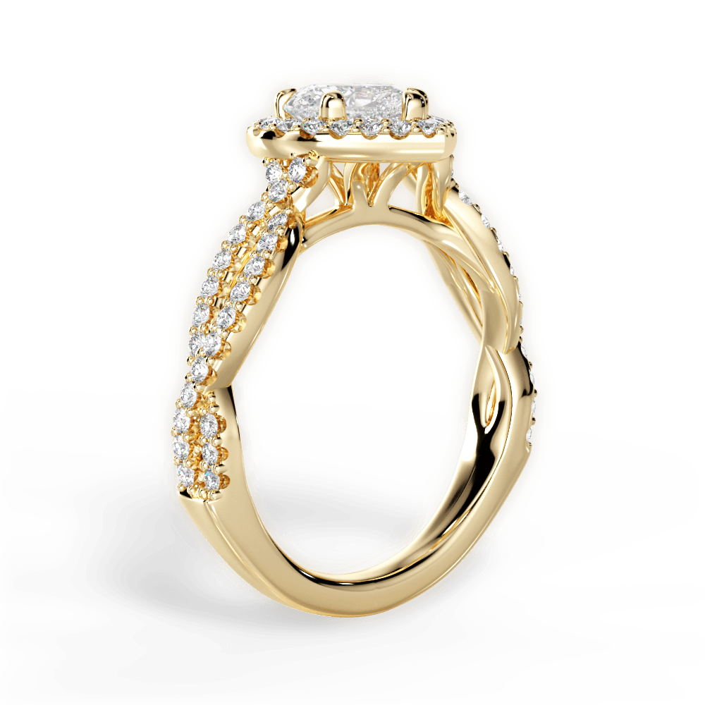 Latoya Heart Cut Lab Grown Diamond 18Kt Yellow Gold Engagement Ring - View 2