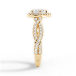 Latoya Heart Cut Lab Grown Diamond 18Kt Yellow Gold Engagement Ring - View 4