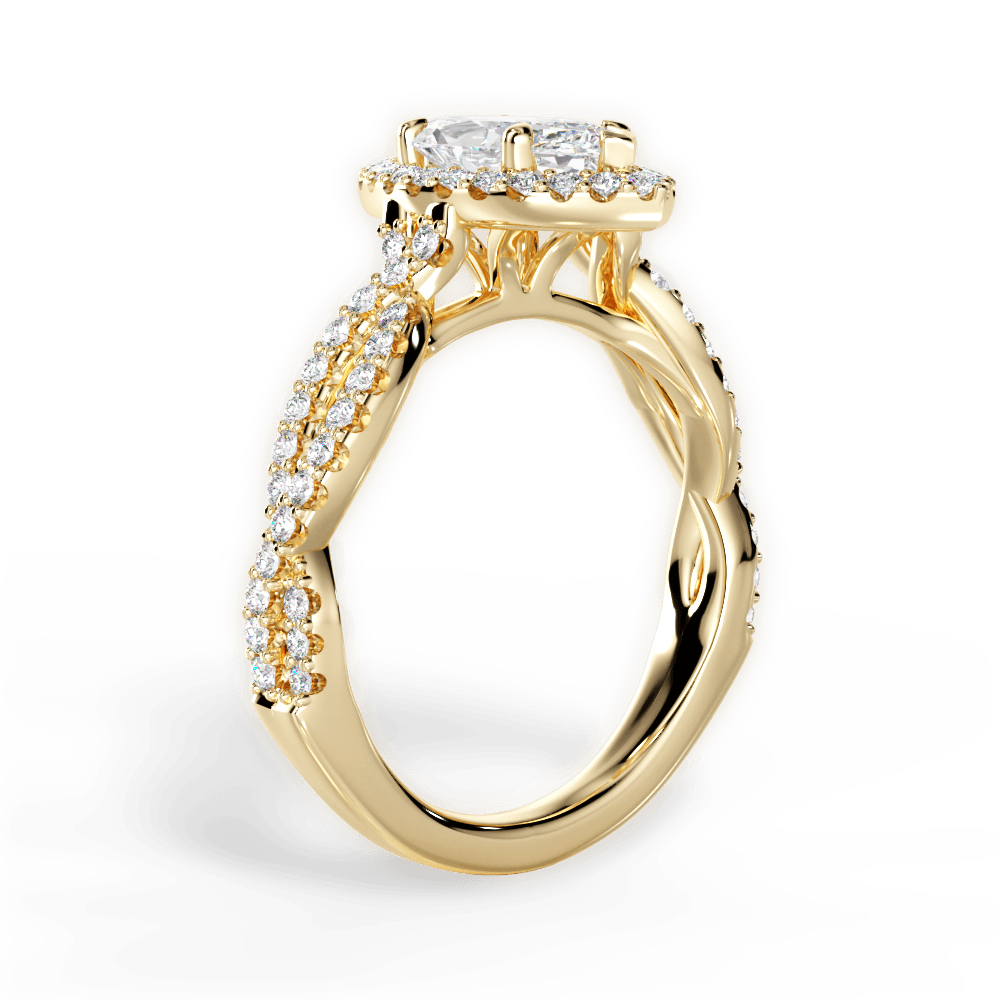 Latoya Marquise Cut Lab Grown Diamond 18Kt Yellow Gold Engagement Ring - View 2