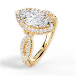 Latoya Marquise Cut Lab Grown Diamond 18Kt Yellow Gold Engagement Ring - View 3