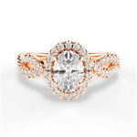 Latoya Oval Cut Lab Grown Diamond 18Kt Rose Gold Engagement Ring