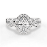 Latoya Oval Cut Lab Grown Diamond 18Kt White Gold Engagement Ring
