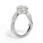 Latoya Oval Cut Lab Grown Diamond 14Kt White Gold Engagement Ring - View 2