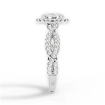 Latoya Oval Cut Lab Grown Diamond 14Kt White Gold Engagement Ring - View 4