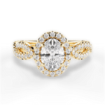 Latoya Oval Cut Lab Grown Diamond 18Kt Yellow Gold Engagement Ring