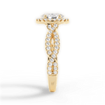 Latoya Oval Cut Lab Grown Diamond 18Kt Yellow Gold Engagement Ring - View 2