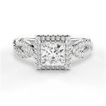 Latoya Princess Cut Lab Grown Diamond 14Kt White Gold Engagement Ring