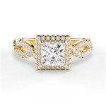 Latoya Princess Cut Lab Grown Diamond 18Kt Yellow Gold Engagement Ring