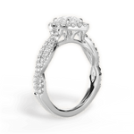 Latoya Pear Cut Lab Grown Diamond 18Kt White Gold Engagement Ring - View 2