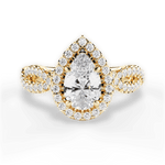 Latoya Pear Cut Lab Grown Diamond 18Kt Yellow Gold Engagement Ring
