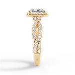 Latoya Radiant Cut Lab Grown Diamond 18Kt Yellow Gold Engagement Ring - View 3