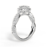 Latoya Round Cut Lab Grown Diamond Platinum Engagement Ring - View 2