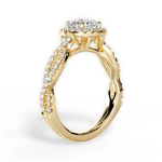 Latoya Round Cut Lab Grown Diamond 18Kt Yellow Gold Engagement Ring - View 2