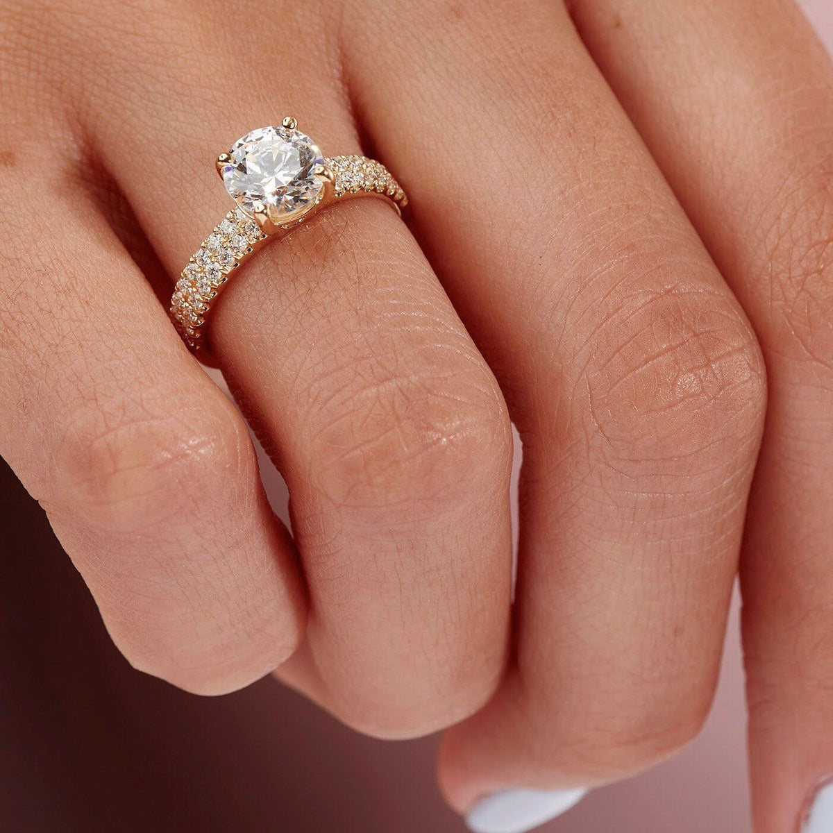 Kayla Heart Cut Lab Grown Diamond 14Kt White Gold Engagement Ring - View 3