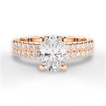 Kayla Oval Cut Lab Grown Diamond 18Kt Rose Gold Engagement Ring