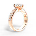 Kayla Oval Cut Lab Grown Diamond 18Kt Rose Gold Engagement Ring - View 3