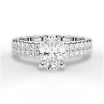 Kayla Oval Cut Lab Grown Diamond 18Kt White Gold Engagement Ring