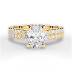 Kayla Oval Cut Lab Grown Diamond 18Kt Yellow Gold Engagement Ring
