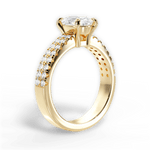 Kayla Oval Cut Lab Grown Diamond 18Kt Yellow Gold Engagement Ring - View 4