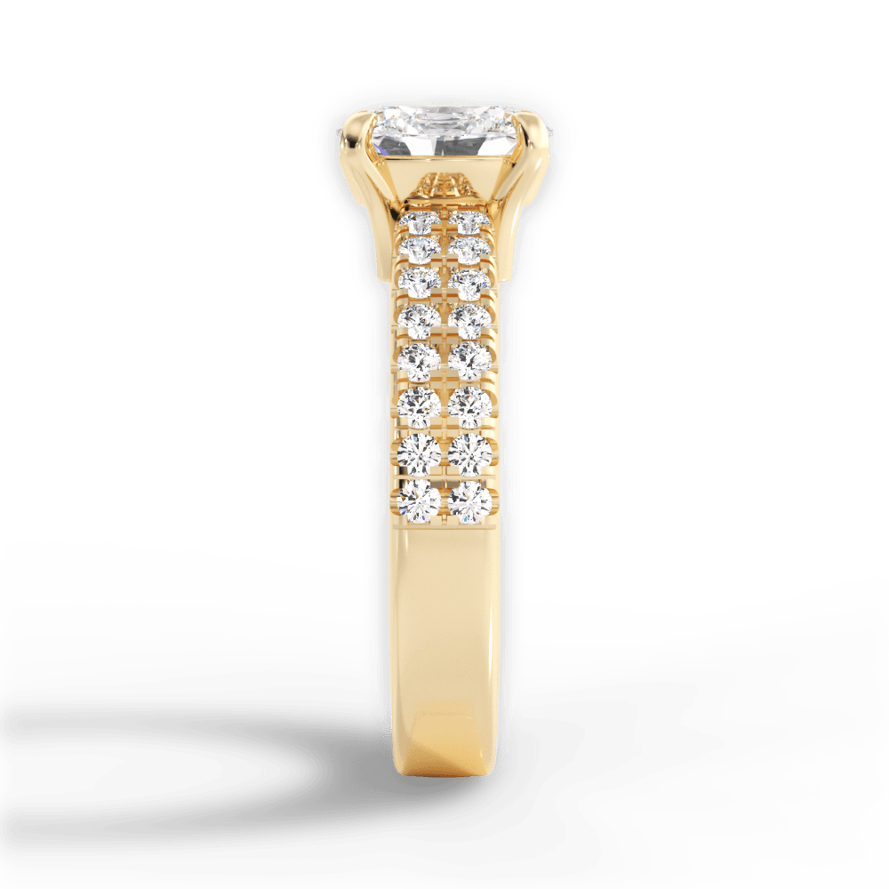 Kayla Oval Cut Lab Grown Diamond 18Kt Yellow Gold Engagement Ring - View 2