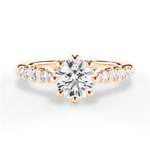 Erin Round Cut Lab Grown Diamond 18Kt Rose Gold Engagement Ring