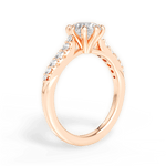 Erin Round Cut Lab Grown Diamond 18Kt Rose Gold Engagement Ring - View 3