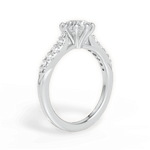 Erin Round Cut Lab Grown Diamond 18Kt White Gold Engagement Ring - View 3