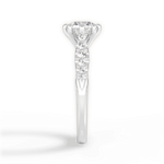 Erin Round Cut Lab Grown Diamond Platinum Engagement Ring - View 2