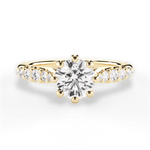 Erin Round Cut Lab Grown Diamond 18Kt Yellow Gold Engagement Ring