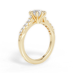 Erin Round Cut Lab Grown Diamond 18Kt Yellow Gold Engagement Ring - View 4