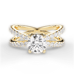 Lauren Round Cut Lab Grown Diamond 18Kt Yellow Gold Engagement Ring