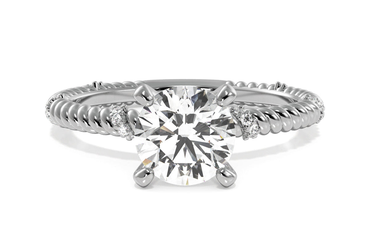 Chloe Princess Cut Lab Grown Diamond 18Kt White Gold Engagement Ring