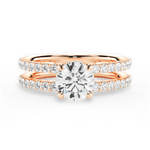 Christie Round Cut Lab Grown Diamond 18Kt Rose Gold Engagement Ring