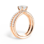 Christie Round Cut Lab Grown Diamond 18Kt Rose Gold Engagement Ring - View 2