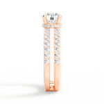 Christie Round Cut Lab Grown Diamond 18Kt Rose Gold Engagement Ring - View 3