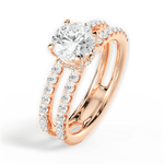 Christie Round Cut Lab Grown Diamond 18Kt Rose Gold Engagement Ring - View 4