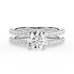 Christie Round Cut Lab Grown Diamond Platinum Engagement Ring
