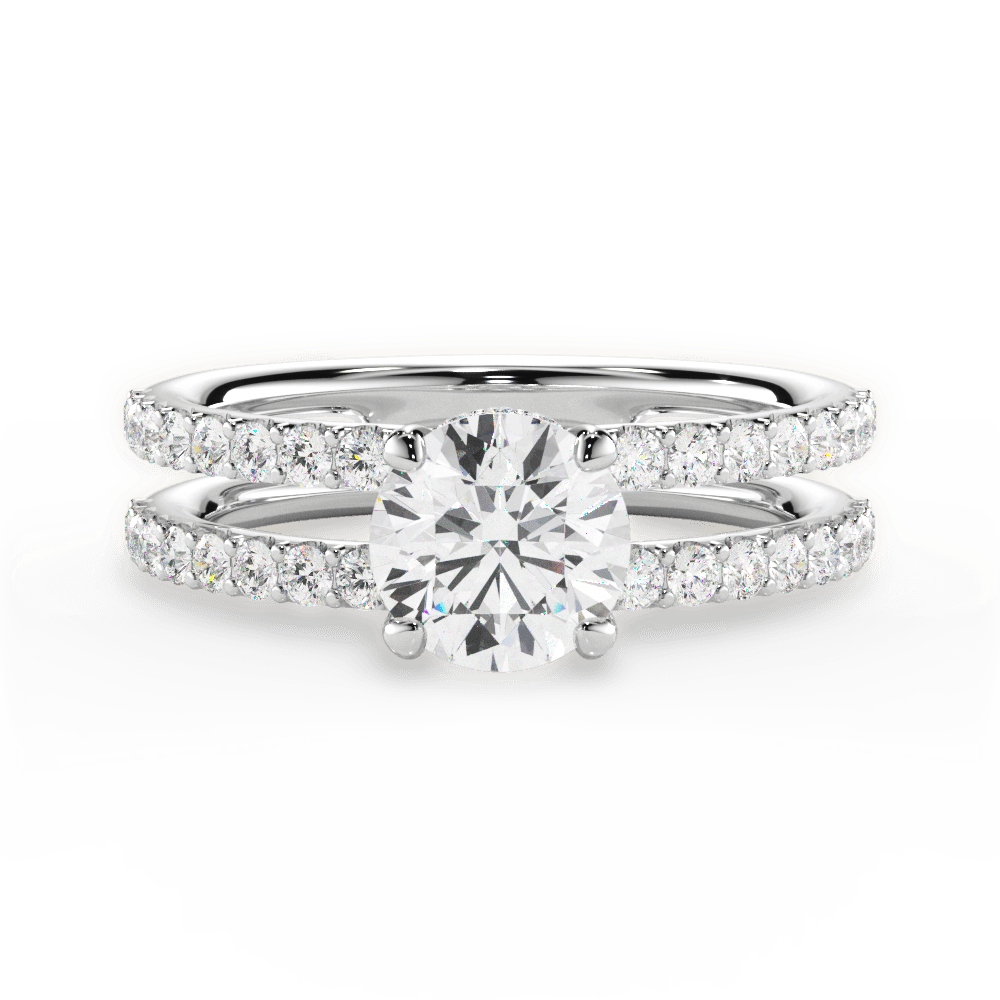 Christie Round Cut Lab Grown Diamond Platinum Engagement Ring