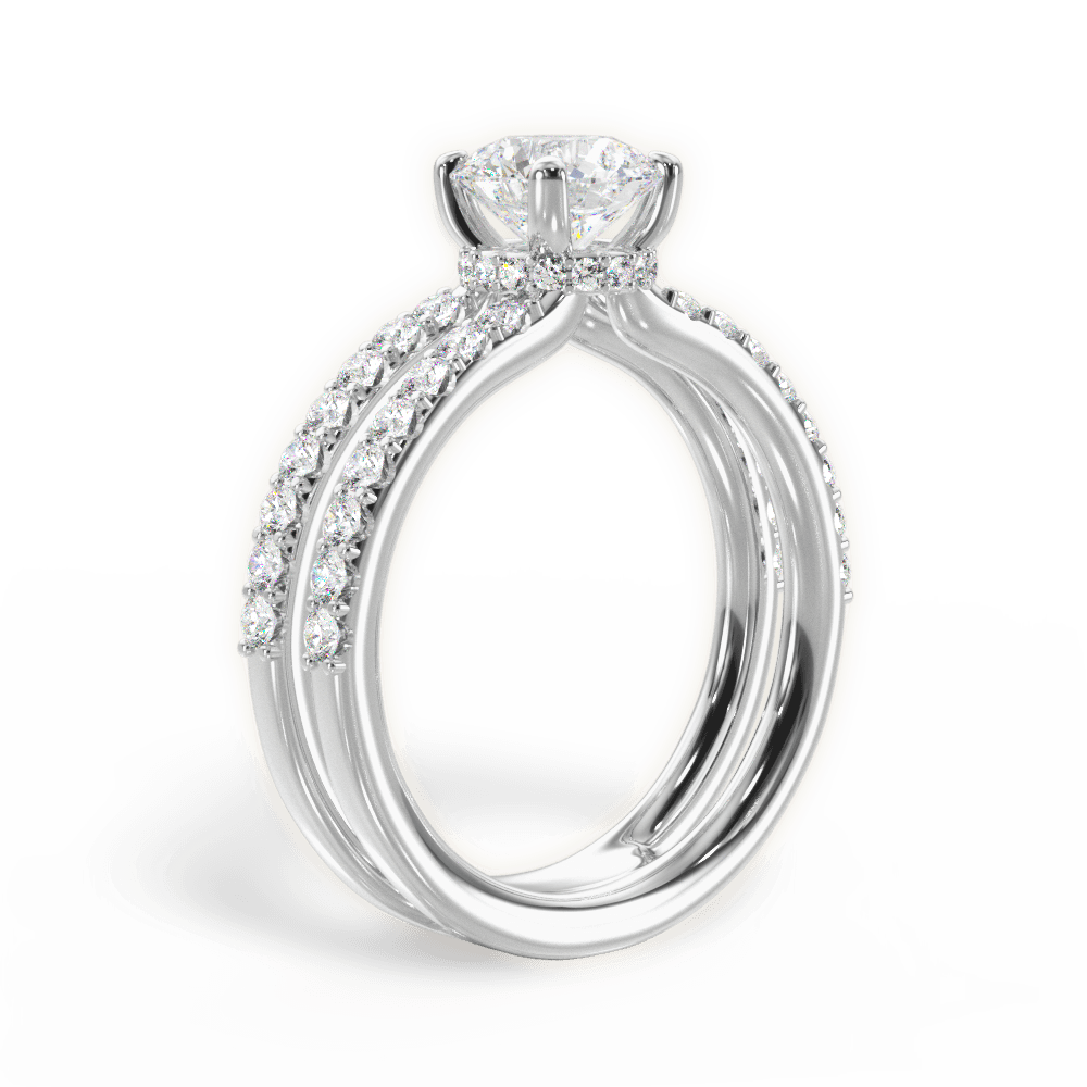 Christie Round Cut Lab Grown Diamond Platinum Engagement Ring - View 2