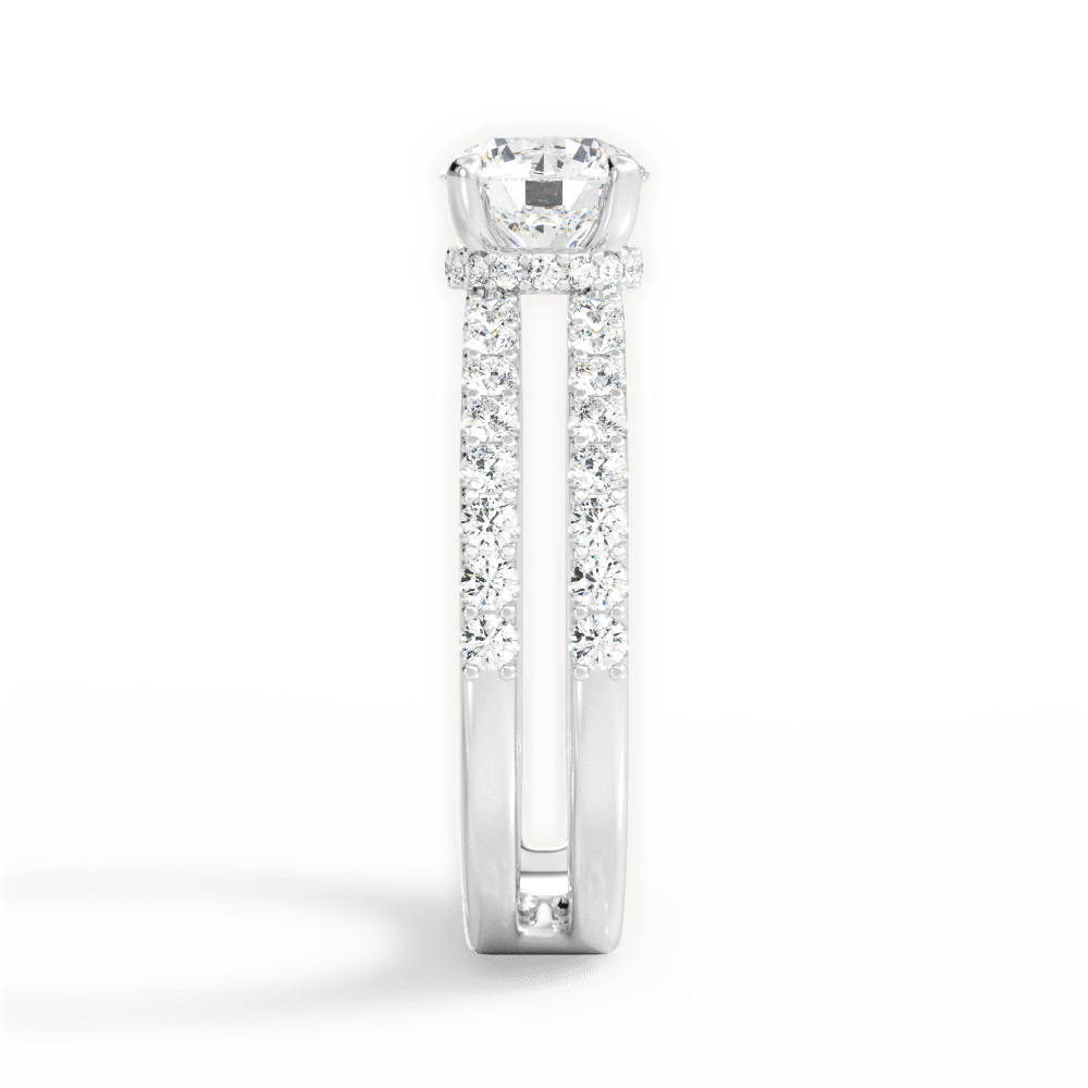 Christie Round Cut Lab Grown Diamond Platinum Engagement Ring - View 4