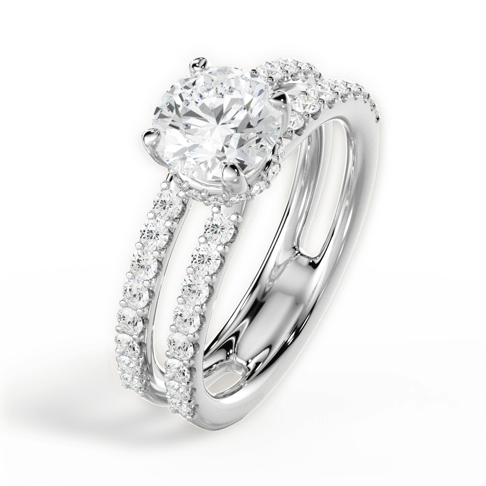 Christie Round Cut Lab Grown Diamond Platinum Engagement Ring - View 3