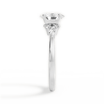 Cynthia Oval Cut Lab Grown Diamond 18Kt White Gold Engagement Ring - View 3