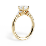 Cynthia Oval Cut Lab Grown Diamond 18Kt Yellow Gold Engagement Ring - View 3