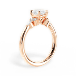 Cynthia Pear Cut Lab Grown Diamond 18Kt Rose Gold Engagement Ring - View 4